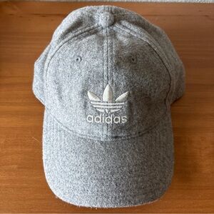 Adidas Unisex Gray OSFM Wool Blend Adjustable Strap Baseball Cap Hat